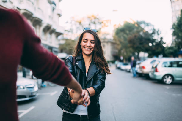 couple having fun on valentine's day - pleading men women reconciliation imagens e fotografias de stock