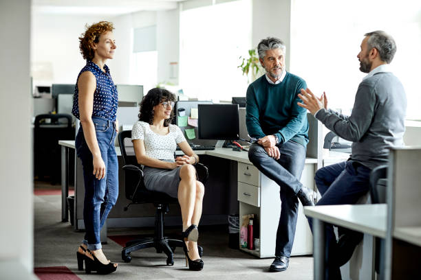 istock Businessman explaining strategy to entrepreneurs 1208389037