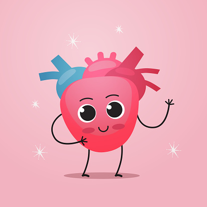 Funny Heart Character Cute Human Body Internal Organ Mascot Anatomy  Healthcare Medical Concept Flat Stock Illustration - Download Image Now -  iStock