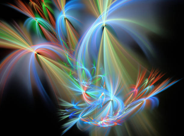 istock Abstract illustration of a fractal pattern on black background 1208397461