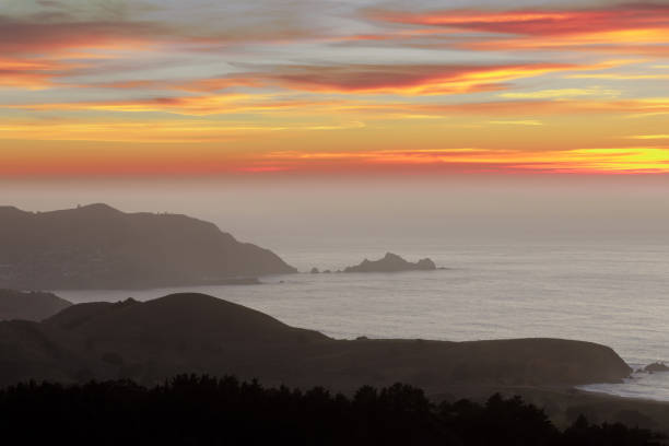 Sunset over Pacifica and Montara Coastlines