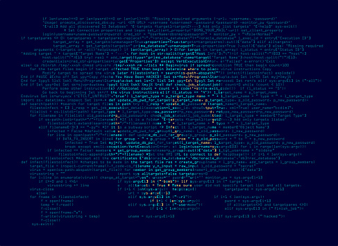 computer virus or hacker concept, programming script combined with shape of skull