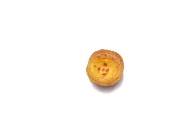 istock A Portuguese egg tart on white isolated background 1208398240