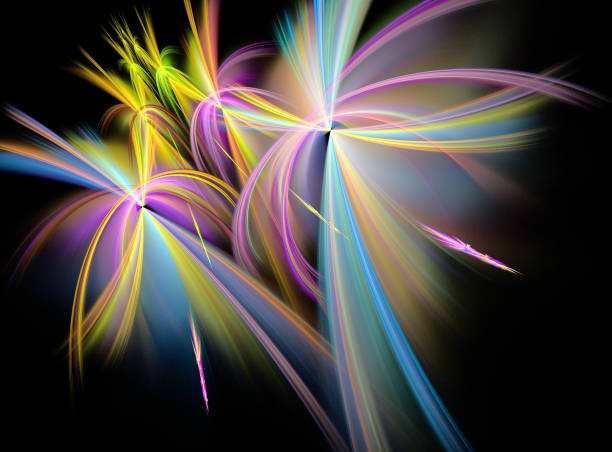 istock Abstract illustration of a fractal pattern on black background 1208398251