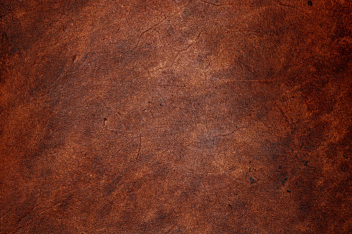 Full frame vegetable tanned leather closeup macro