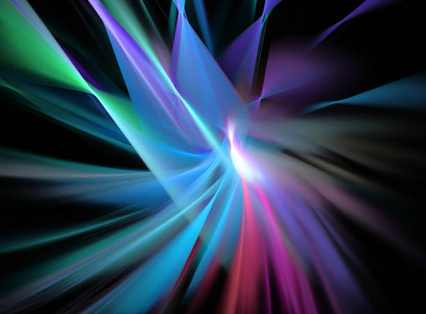 istock Abstract illustration of a fractal pattern on black background 1208400117
