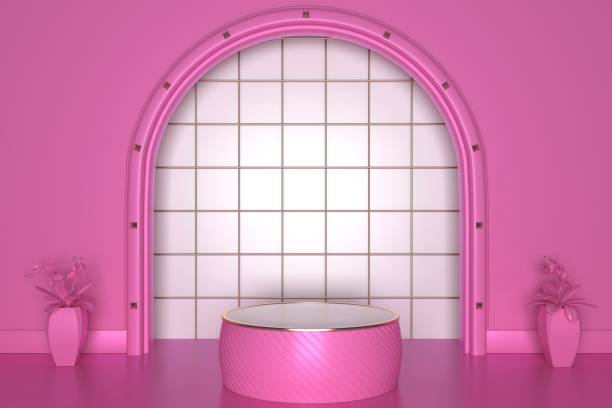 istock 3d render, abstract geometric background, cylinder podium, minimalistic primitive shapes, modern mock up, blank template, empty showcase, shop display 1208403188