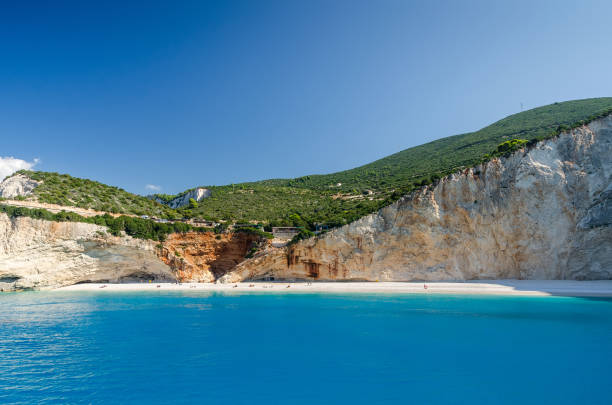 Porto Katsiki beach on Lefkada island in Greece stock photo