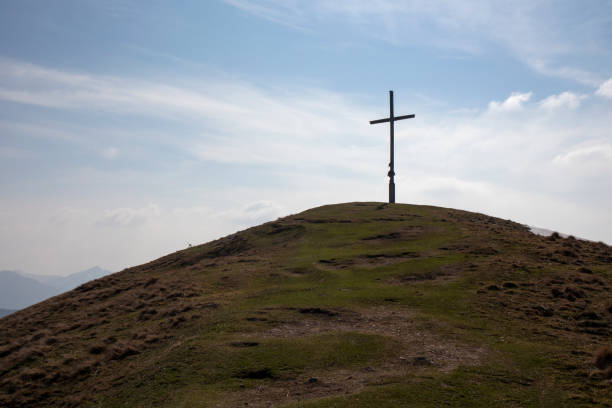 Summit cross on mountain Zwieselberg, Bavaria, Germany