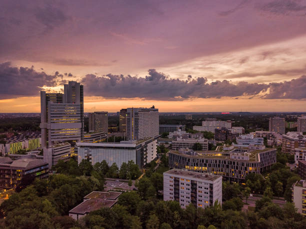 istock Munich from above, a droneshot in the colorful evening. 1208417175