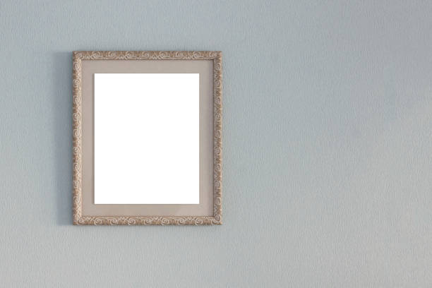 istock mockup of simple rectangle hang on the wall at home, place your image design, copy space 1208417266