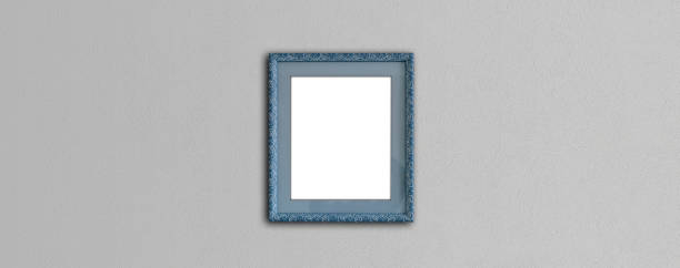 istock mockup of simple rectangle hang on the wall at home, place your image design, copy space 1208417271