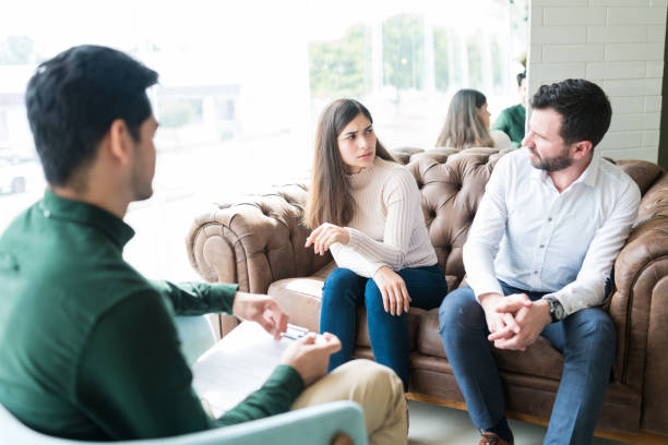 istock Couple Having Disagreement During Therapy Session 1208418224