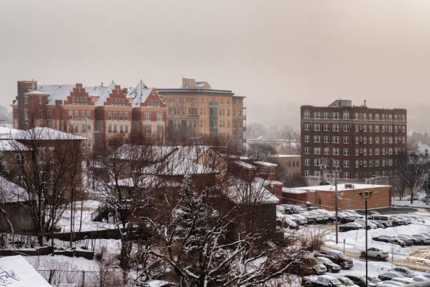 istock Urban apartment buildings 1208419256