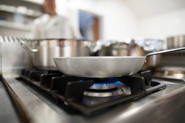 istock Cooking pot at the restaurant kitchen 1208419585
