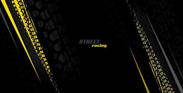 타이어 포스터 배경 - street racing stock illustrations
