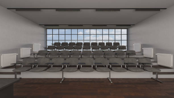 istock Front View of the Seats Inside a Lecture Room in Natural Daylight 1208427206