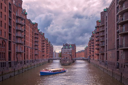 Rain clouds over Speicherstadt, Hamburg