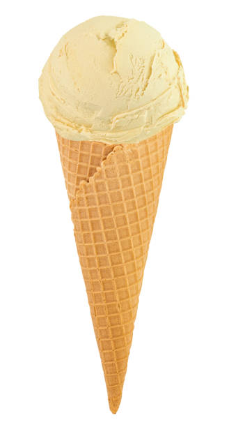 istock ice cream sundae in the cone on white background with clipping path 1208431542