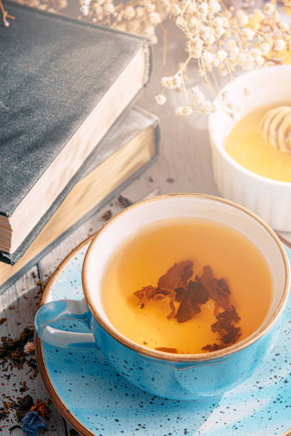 istock warm tea and a book in the sunshine 1208431575