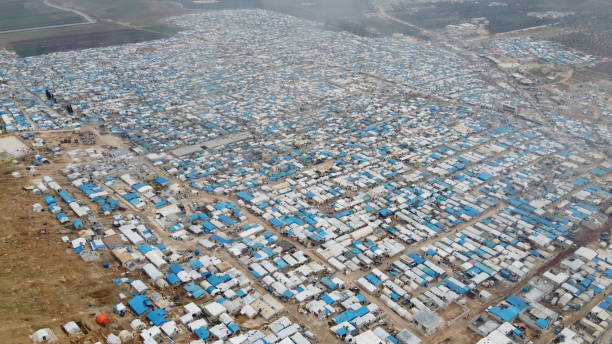 istock 12 February 2020 Atma Refugee camp, Idlib Syria. 1208434365