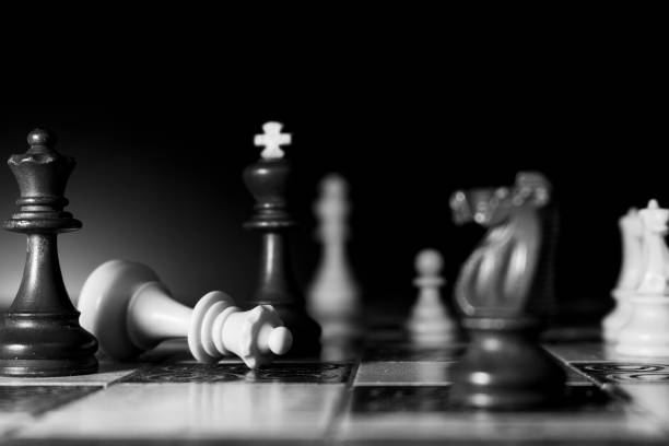 istock Chess photographed on a chessboard 1208440052