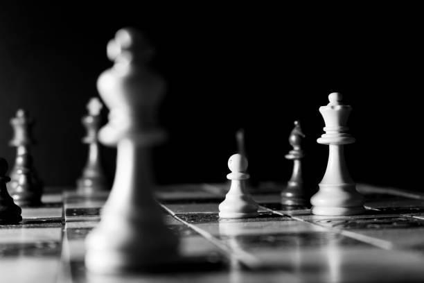 istock Chess photographed on a chessboard 1208440741
