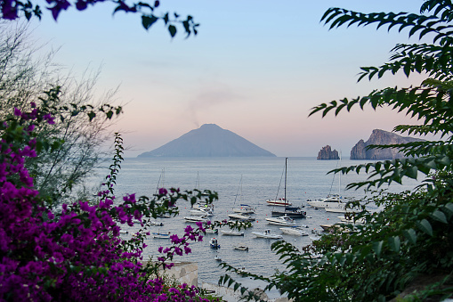 Stromboli, Sicily, Italy: Continuing from the beach of Canneto (I. Lipari) you climb a staircase until you see this view.