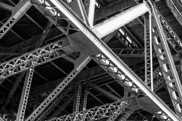 detail der harbour bridge metallstruktur. sydney, australien - girder sydney harbor bridge rivet metal stock-fotos und bilder