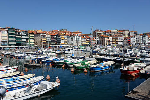 Marina harbor of Hondarribia in the Spanish province of Basque Country