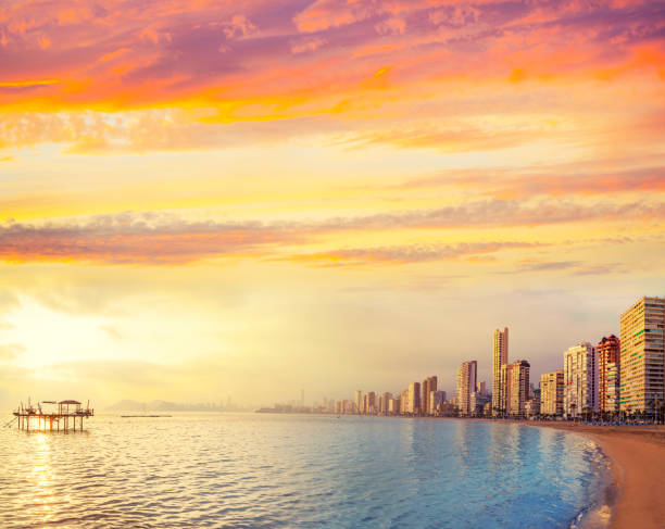 istock Benidorm Levante beach ar sunset in Alicante Spain 1208457544