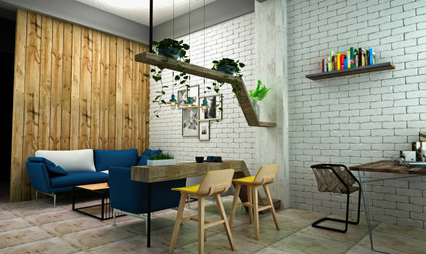 istock 3D Render of Living room 1208458221