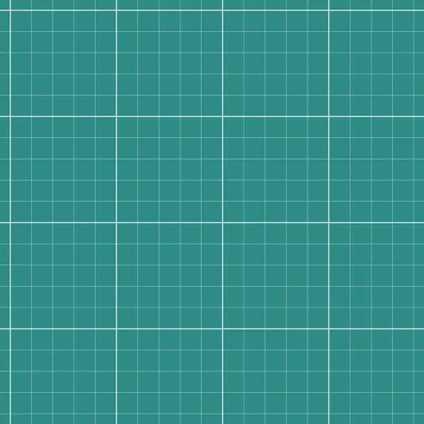 Vector illustration of simple grid lines seamless pattern, page with a continuous square, quadrille, quad on green board for background, banner, label, card, cover, texture in education theme etc. vector design.