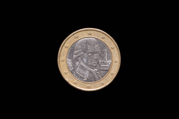 istock Austrian 1 Euro coin from 2002, obverse 1208464656
