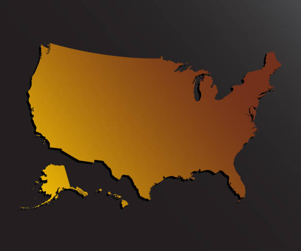 istock United states of America country, vector USA map 1208470170
