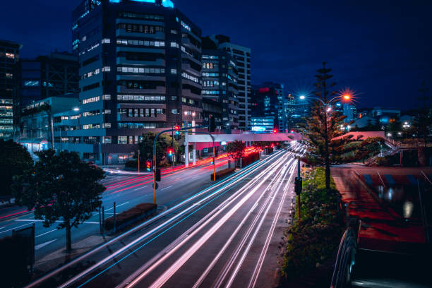 istock Light Trails On wellington At Night 1208470726