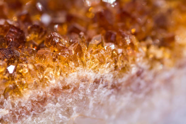 istock Citrine mineral close up. Gemstone bright background 1208477292