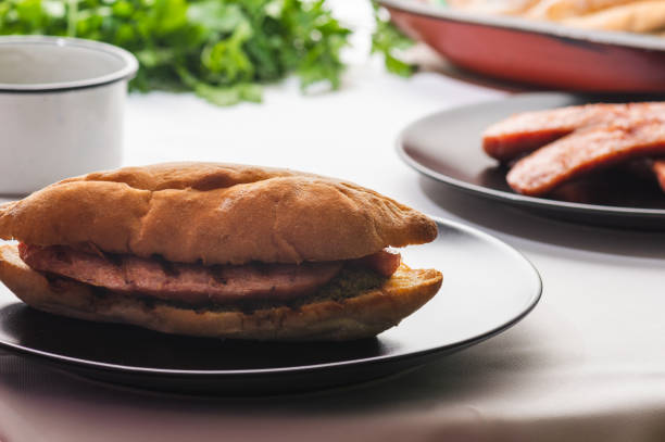 istock Choripan, south American style chorizo sandwich 1208479148