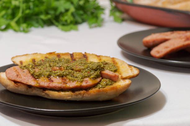 istock Choripan, south American style chorizo sandwich 1208479185