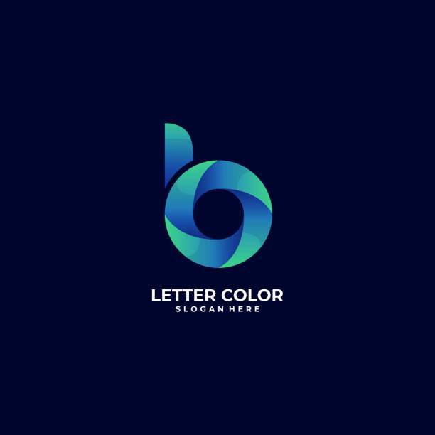 ilustrações de stock, clip art, desenhos animados e ícones de vector illustration abstract letter b gradient colorful style. - sign symbol abstract circle