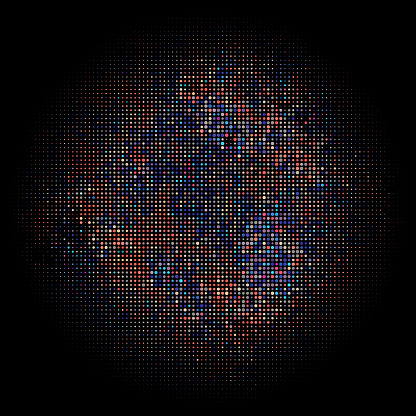 point mosaic background with colorful circles, point cloud,haotic dots background with basic shapes, colorful mosaic