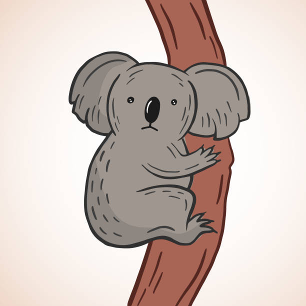 Ilustración de Koala Ilustración Vectorial En Color En Estilo De Dibujos  Animados Dibujo De Un Lindo Koala En Un Árbol y más Vectores Libres de  Derechos de Alegre - iStock