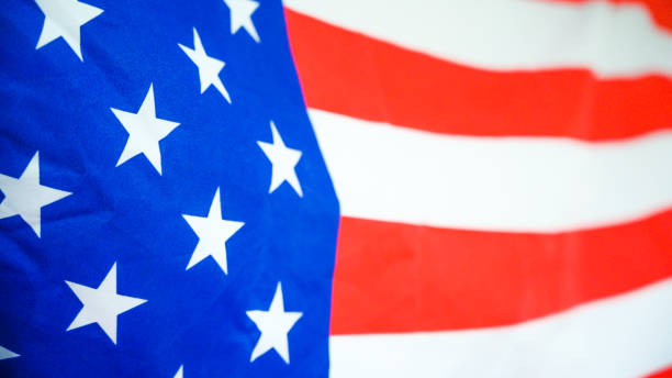 istock America flag waving with the wind for memorial day. 1208502733