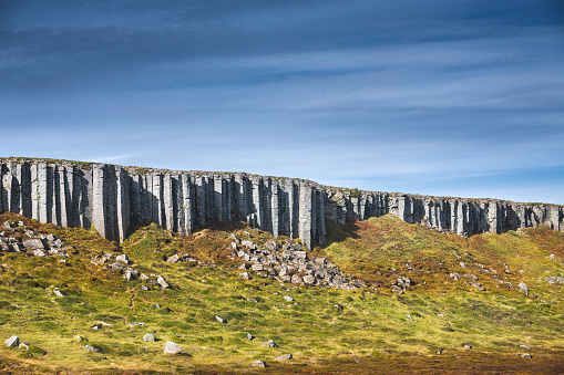 Basalt cliffs in Snaefellsnes peninsula (west Iceland).