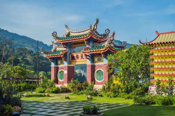 Buddhist temple Kek Lok Si in Penang, Malaysia, Georgetown.