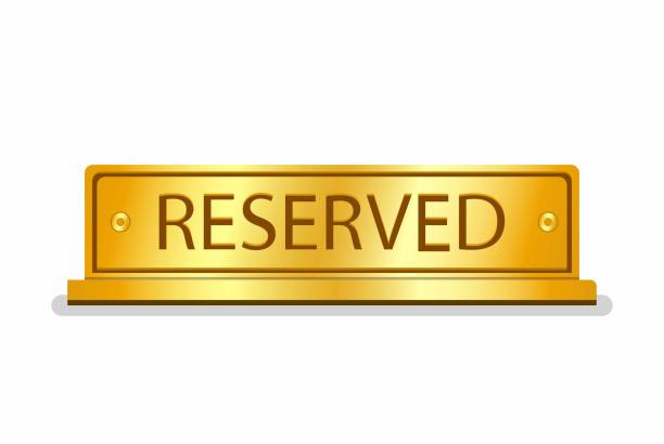 istock Gold reserved sign symbol realistic illustration vector isolated in white background 1208511873