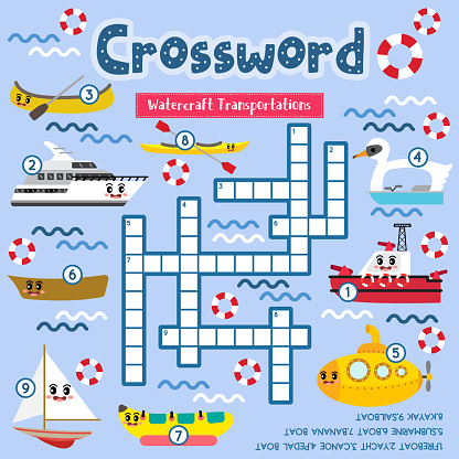 Crossword Puzzle Watercraft Transportations Stock Illustration Crossword Puzzle Watercraft Transportations Stock Illustration