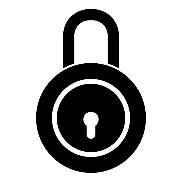 illustrations, cliparts, dessins animés et icônes de lock padlock icône noir couleur vector e illustration image de style plat - blocked door