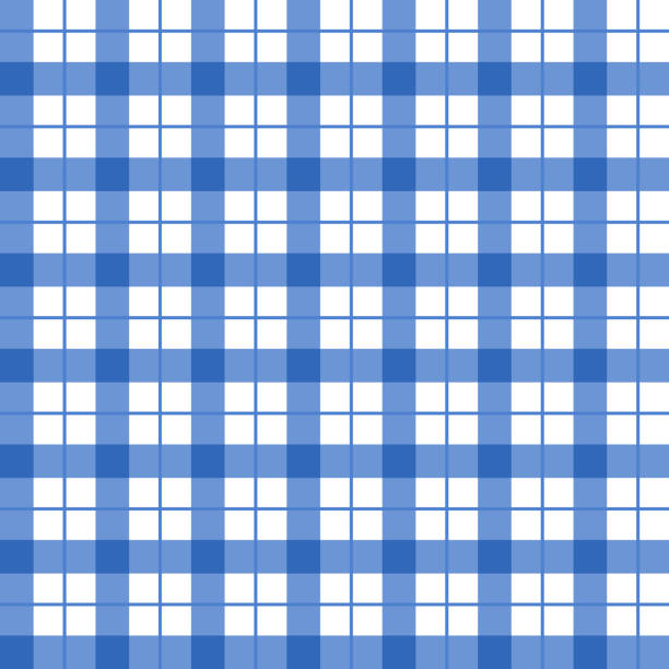 80+ Xadrez Azul E Branco Fundo De Textura De Tecido Com Mesa