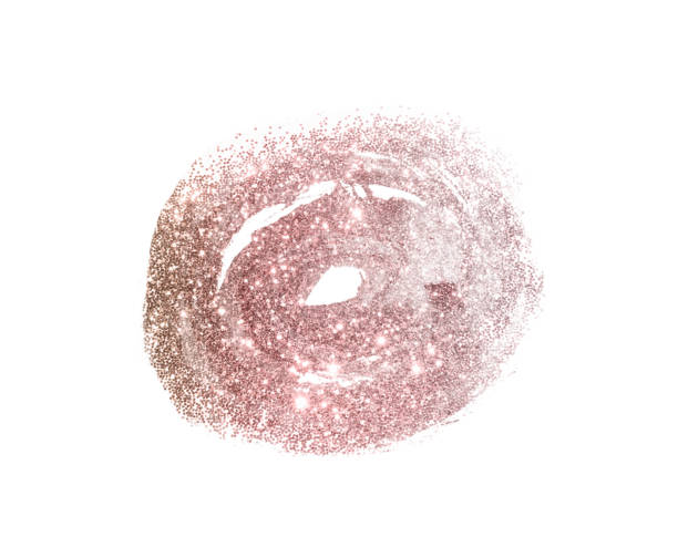 istock Splash with rose gold glitter on white background 1208521311